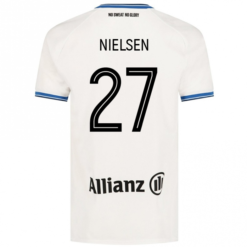 Vaikiškas Casper Nielsen #27 Baltas Išvykos Marškinėliai 2024/25 T-Shirt