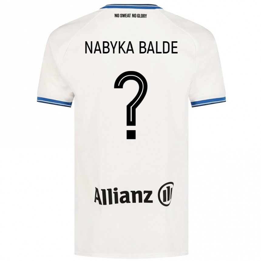 Vaikiškas Mamadou Nabyka Balde #0 Baltas Išvykos Marškinėliai 2024/25 T-Shirt