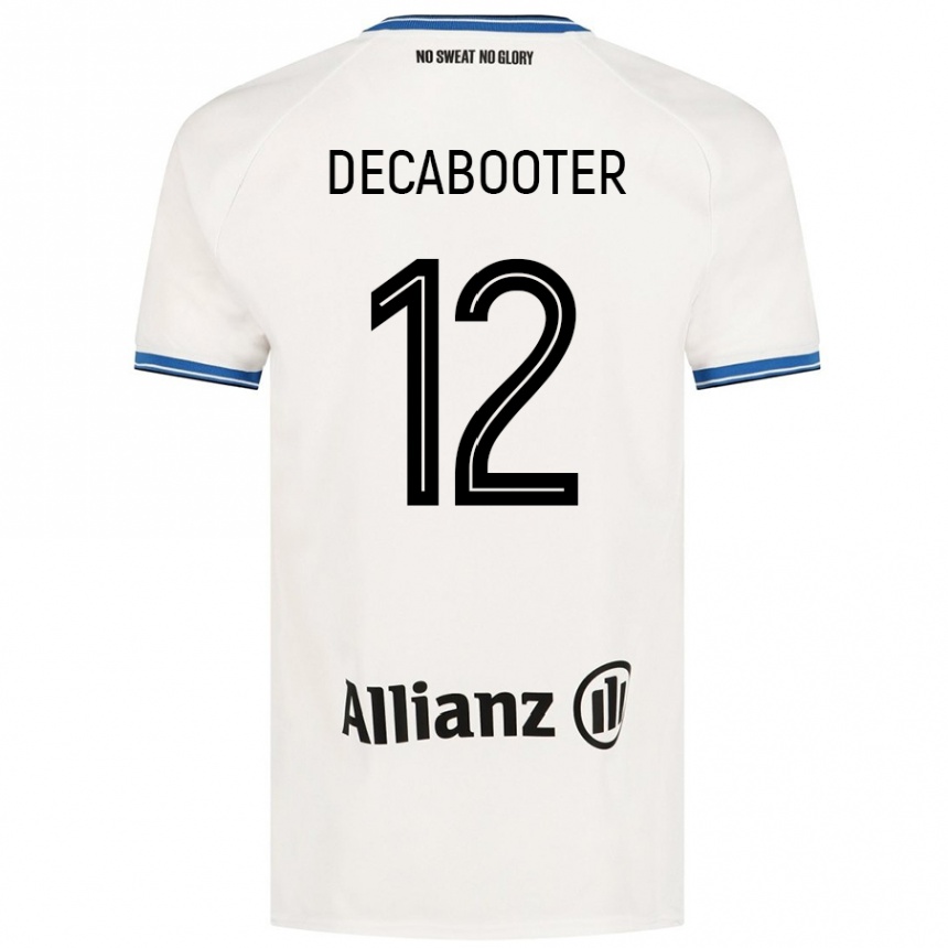 Vaikiškas Marith Decabooter #12 Baltas Išvykos Marškinėliai 2024/25 T-Shirt