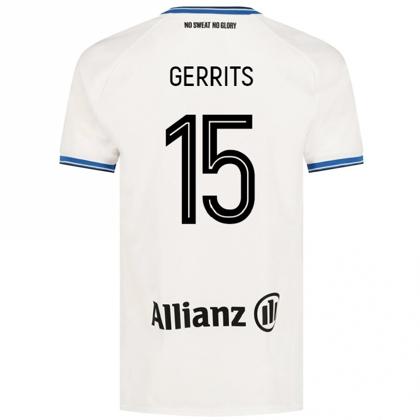 Vaikiškas Melanie Gerrits #15 Baltas Išvykos Marškinėliai 2024/25 T-Shirt