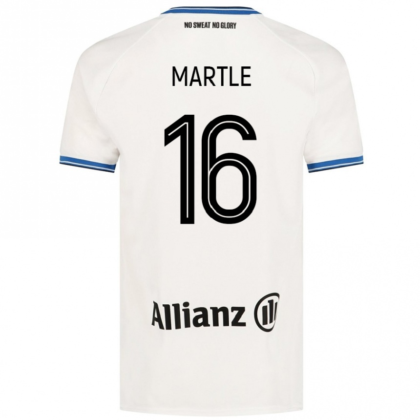 Vaikiškas Margaux Martlé #16 Baltas Išvykos Marškinėliai 2024/25 T-Shirt