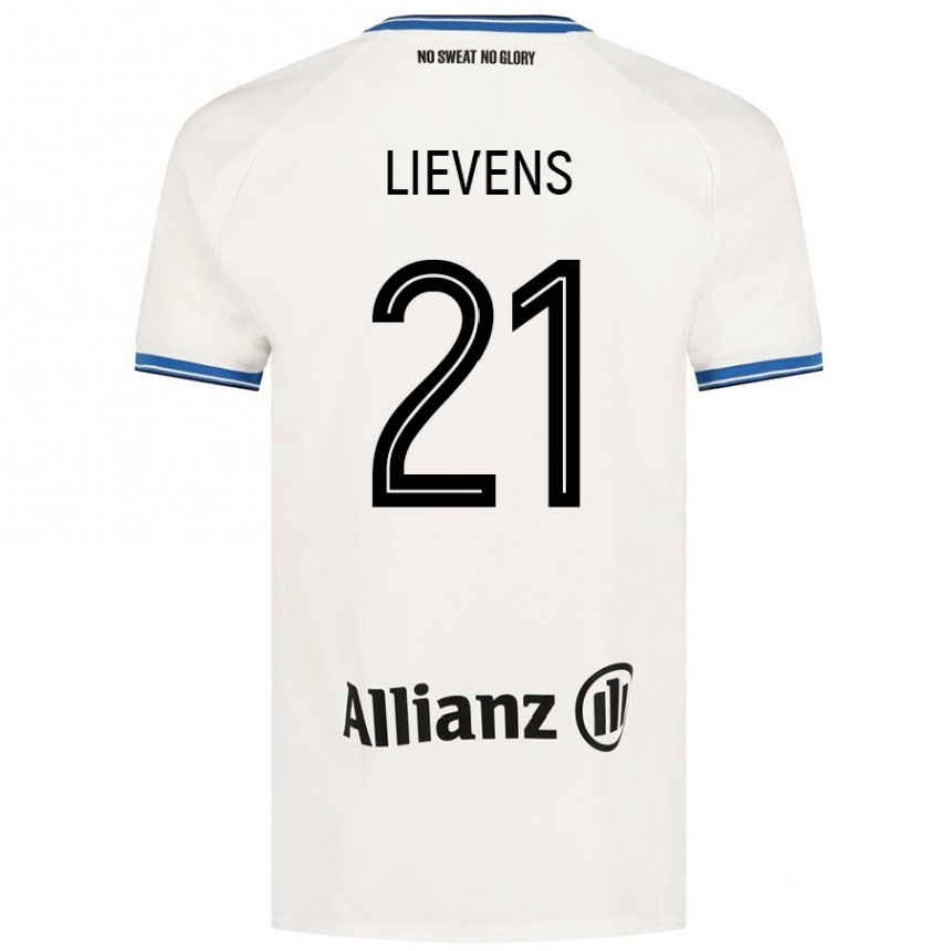 Vaikiškas Caitlin Lievens #21 Baltas Išvykos Marškinėliai 2024/25 T-Shirt