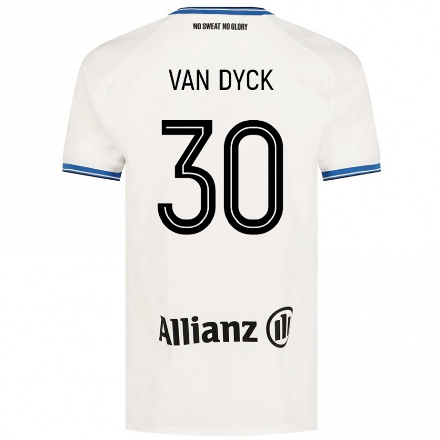 Vaikiškas Nell Van Dyck #30 Baltas Išvykos Marškinėliai 2024/25 T-Shirt