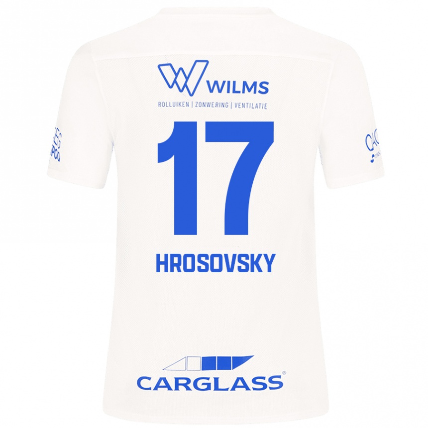 Vaikiškas Patrik Hrosovsky #17 Baltas Išvykos Marškinėliai 2024/25 T-Shirt