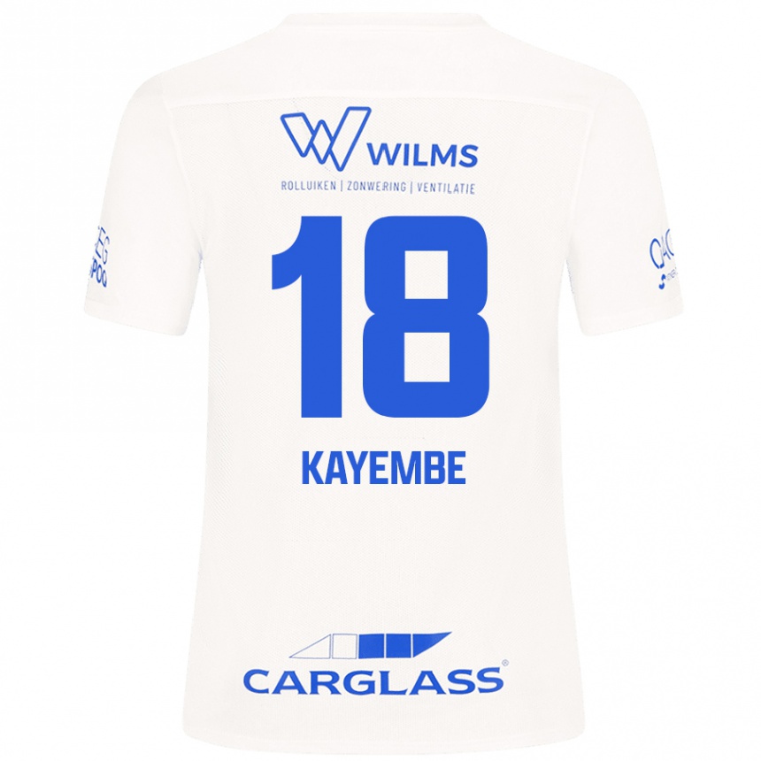 Vaikiškas Joris Kayembe #18 Baltas Išvykos Marškinėliai 2024/25 T-Shirt