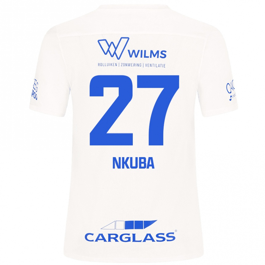 Vaikiškas Ken Nkuba #27 Baltas Išvykos Marškinėliai 2024/25 T-Shirt