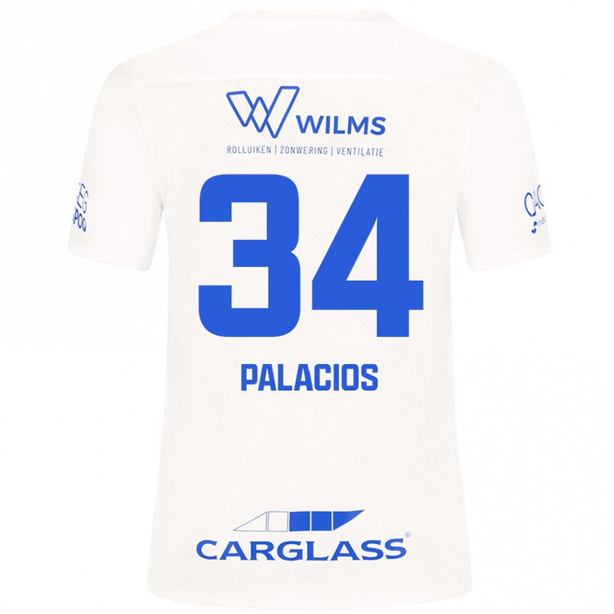 Vaikiškas Adrián Palacios #34 Baltas Išvykos Marškinėliai 2024/25 T-Shirt