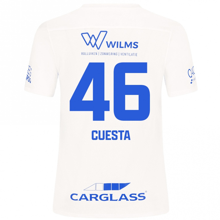 Vaikiškas Carlos Cuesta #46 Baltas Išvykos Marškinėliai 2024/25 T-Shirt