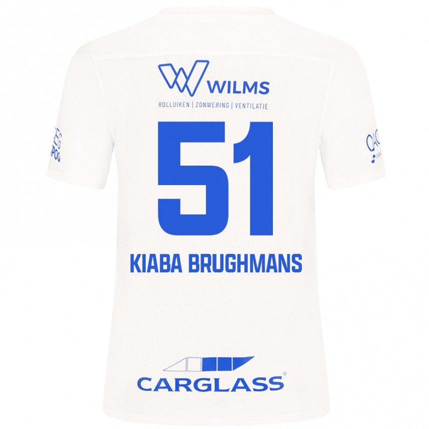 Vaikiškas Lucca Kiaba Brughmans #51 Baltas Išvykos Marškinėliai 2024/25 T-Shirt