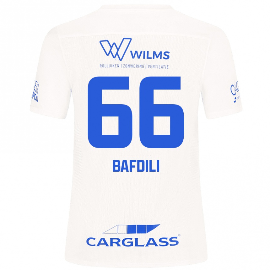 Vaikiškas Zaïd Bafdili #66 Baltas Išvykos Marškinėliai 2024/25 T-Shirt