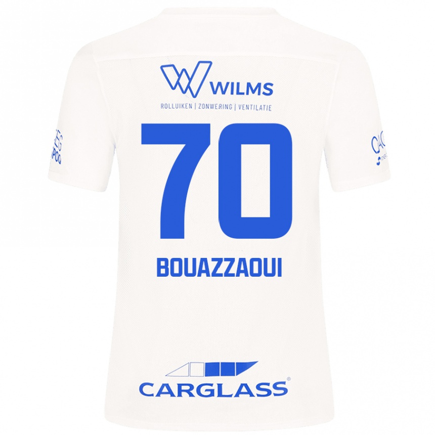 Vaikiškas Ilyas Bouazzaoui #70 Baltas Išvykos Marškinėliai 2024/25 T-Shirt