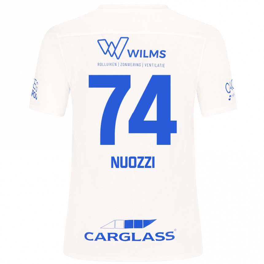 Vaikiškas Cédric Nuozzi #74 Baltas Išvykos Marškinėliai 2024/25 T-Shirt