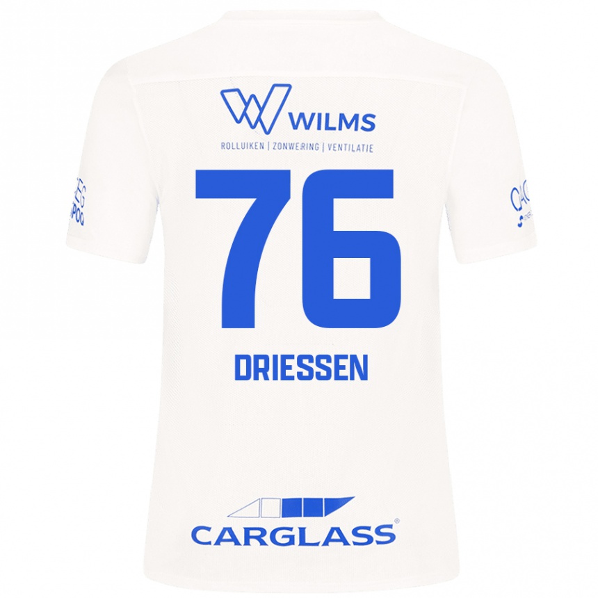 Vaikiškas Jelle Driessen #76 Baltas Išvykos Marškinėliai 2024/25 T-Shirt