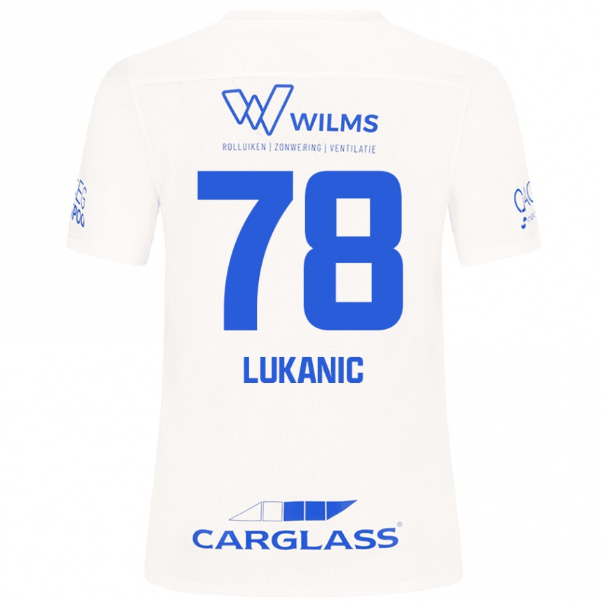 Vaikiškas Luka Lukanic #78 Baltas Išvykos Marškinėliai 2024/25 T-Shirt