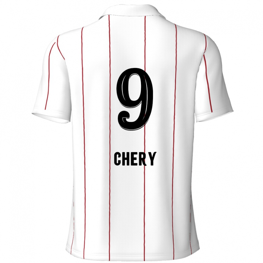 Vaikiškas Tjaronn Chery #9 Balta Juoda Išvykos Marškinėliai 2024/25 T-Shirt