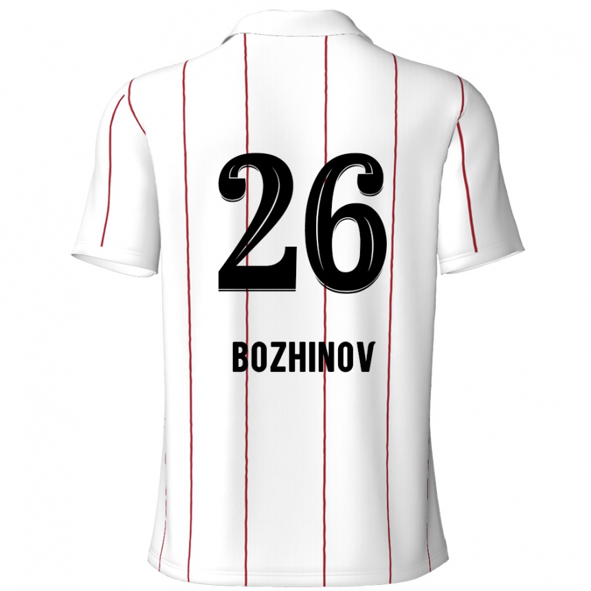 Vaikiškas Rosen Bozhinov #26 Balta Juoda Išvykos Marškinėliai 2024/25 T-Shirt