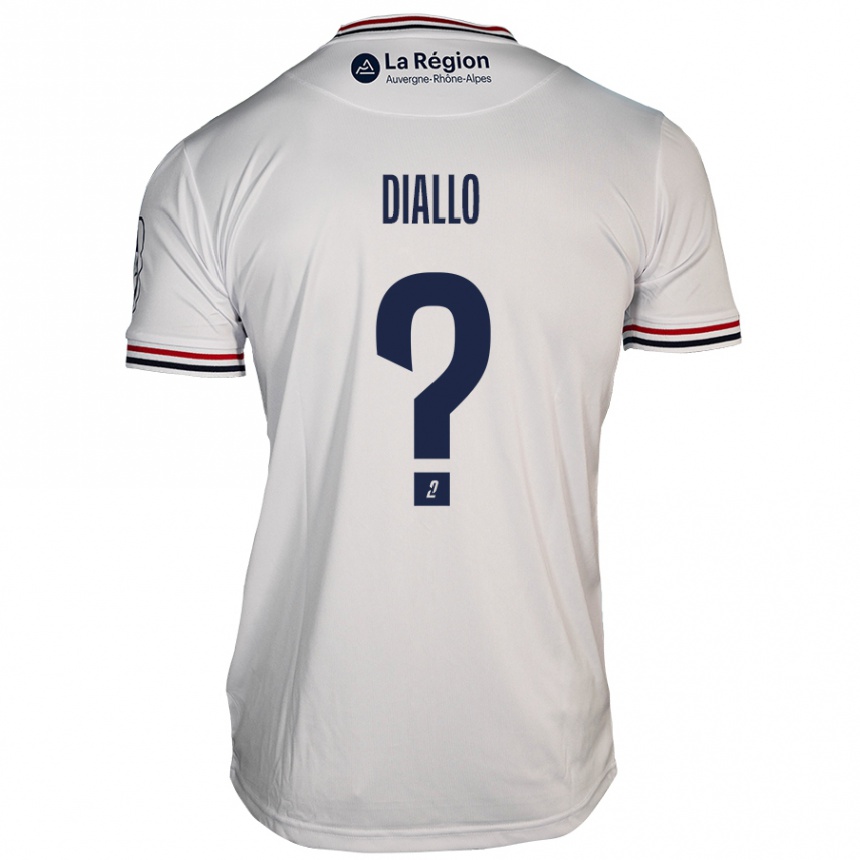 Vaikiškas Baïla Diallo #0 Baltas Išvykos Marškinėliai 2024/25 T-Shirt