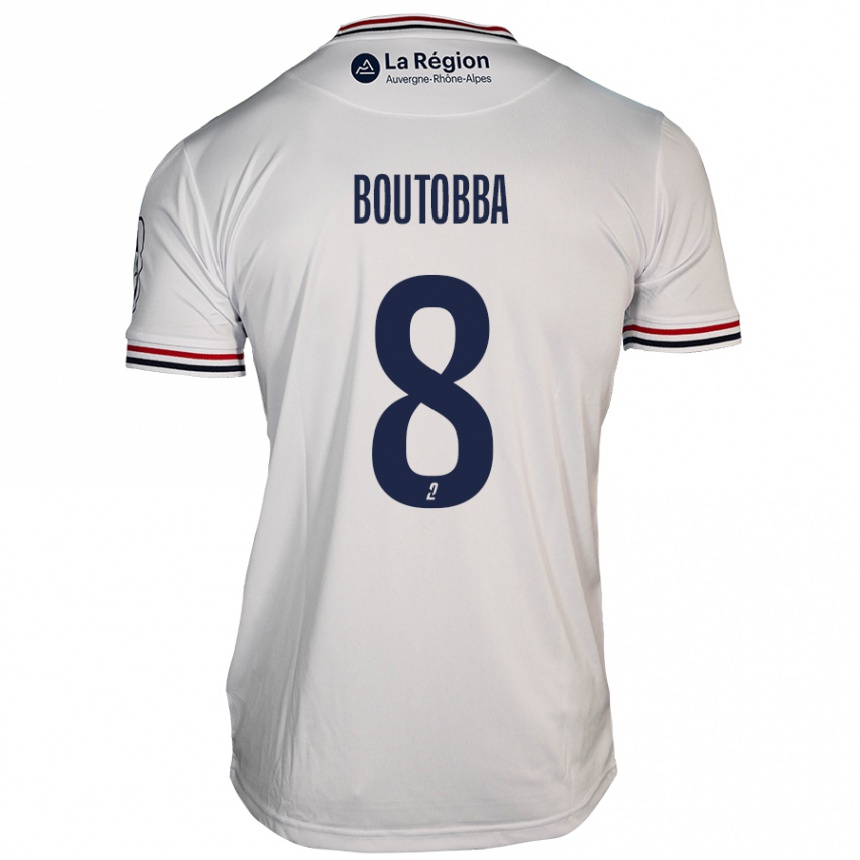 Vaikiškas Bilal Boutobba #8 Baltas Išvykos Marškinėliai 2024/25 T-Shirt