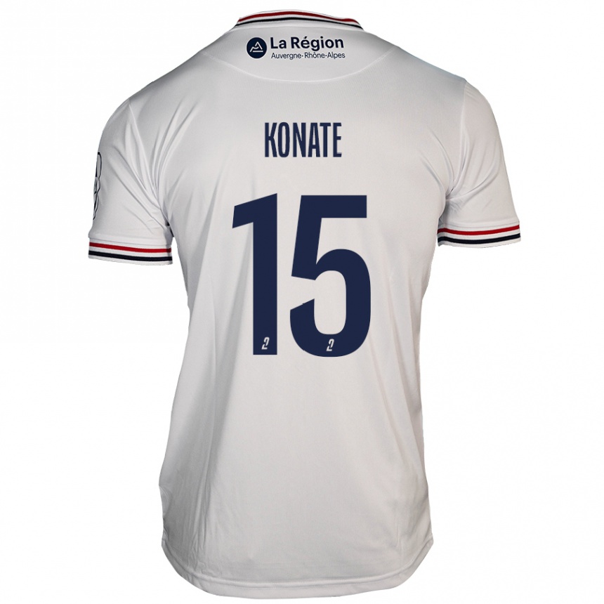 Vaikiškas Cheick Oumar Konaté #15 Baltas Išvykos Marškinėliai 2024/25 T-Shirt