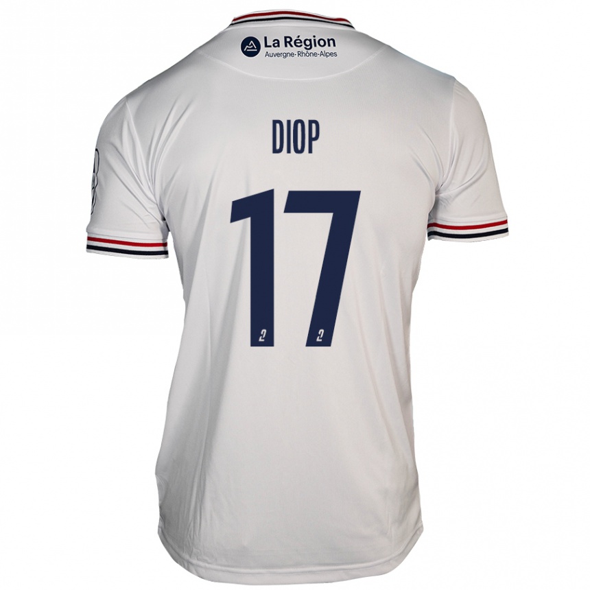 Vaikiškas Ousmane Diop #17 Baltas Išvykos Marškinėliai 2024/25 T-Shirt