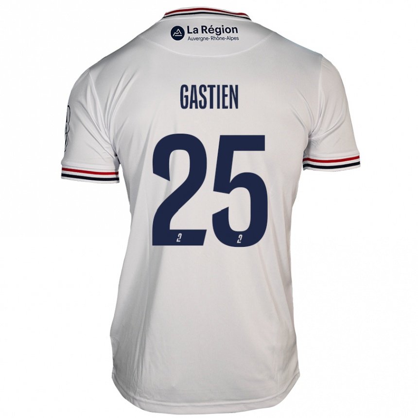 Vaikiškas Johan Gastien #25 Baltas Išvykos Marškinėliai 2024/25 T-Shirt