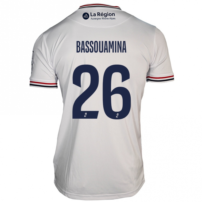 Vaikiškas Mons Bassouamina #26 Baltas Išvykos Marškinėliai 2024/25 T-Shirt