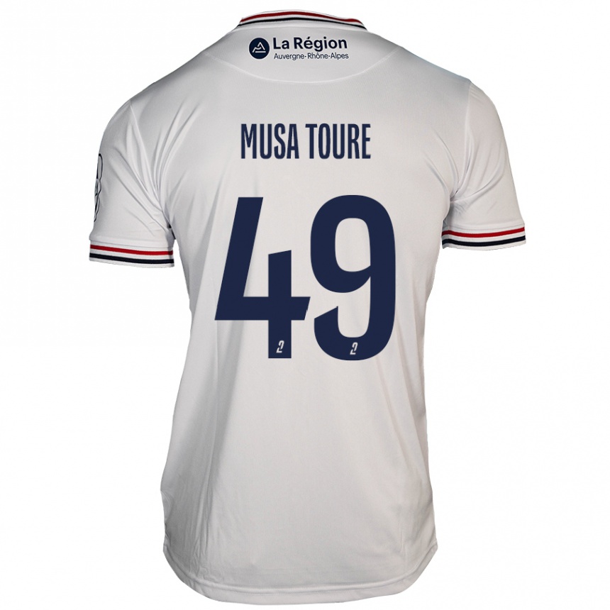 Vaikiškas Musa Toure #49 Baltas Išvykos Marškinėliai 2024/25 T-Shirt