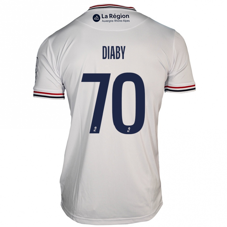 Vaikiškas Yadaly Diaby #70 Baltas Išvykos Marškinėliai 2024/25 T-Shirt