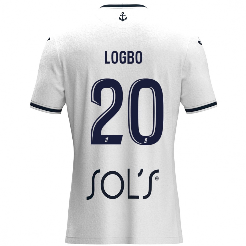 Vaikiškas Andy Logbo #20 Balta Tamsiai Mėlyna Išvykos Marškinėliai 2024/25 T-Shirt