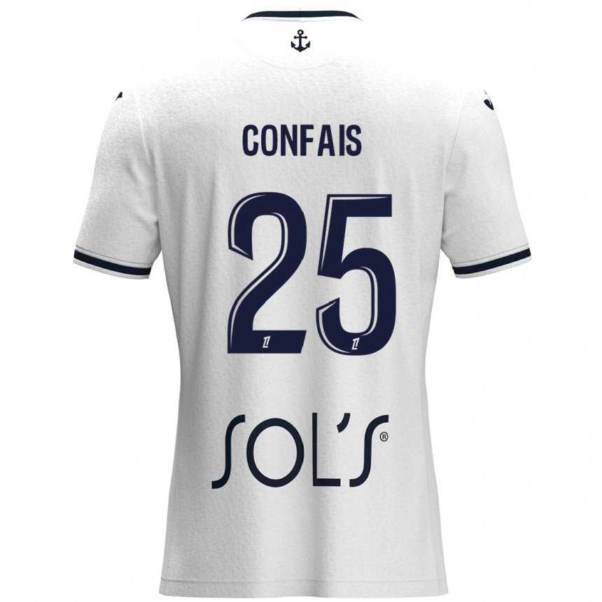 Vaikiškas Aloïs Confais #25 Balta Tamsiai Mėlyna Išvykos Marškinėliai 2024/25 T-Shirt