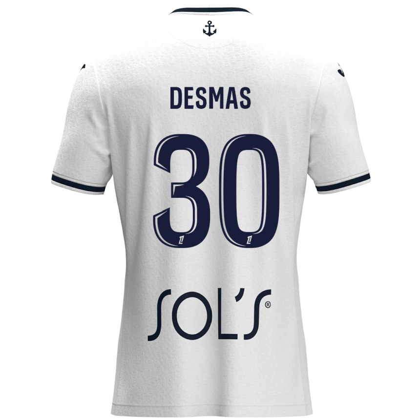 Vaikiškas Arthur Desmas #30 Balta Tamsiai Mėlyna Išvykos Marškinėliai 2024/25 T-Shirt