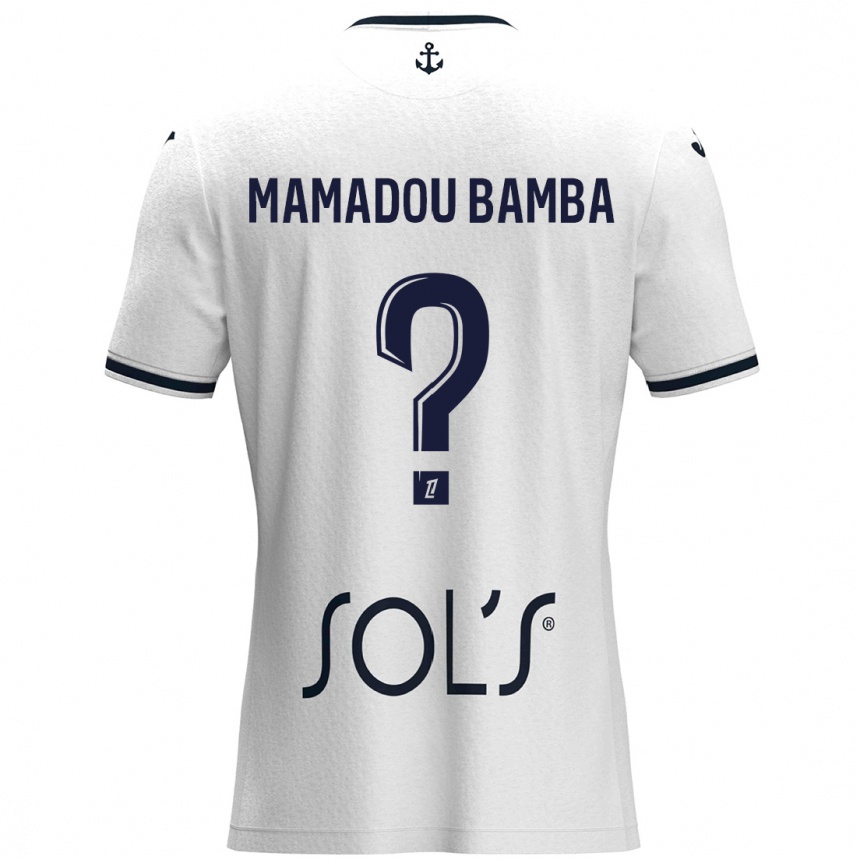 Vaikiškas Ben Mamadou Bamba #0 Balta Tamsiai Mėlyna Išvykos Marškinėliai 2024/25 T-Shirt