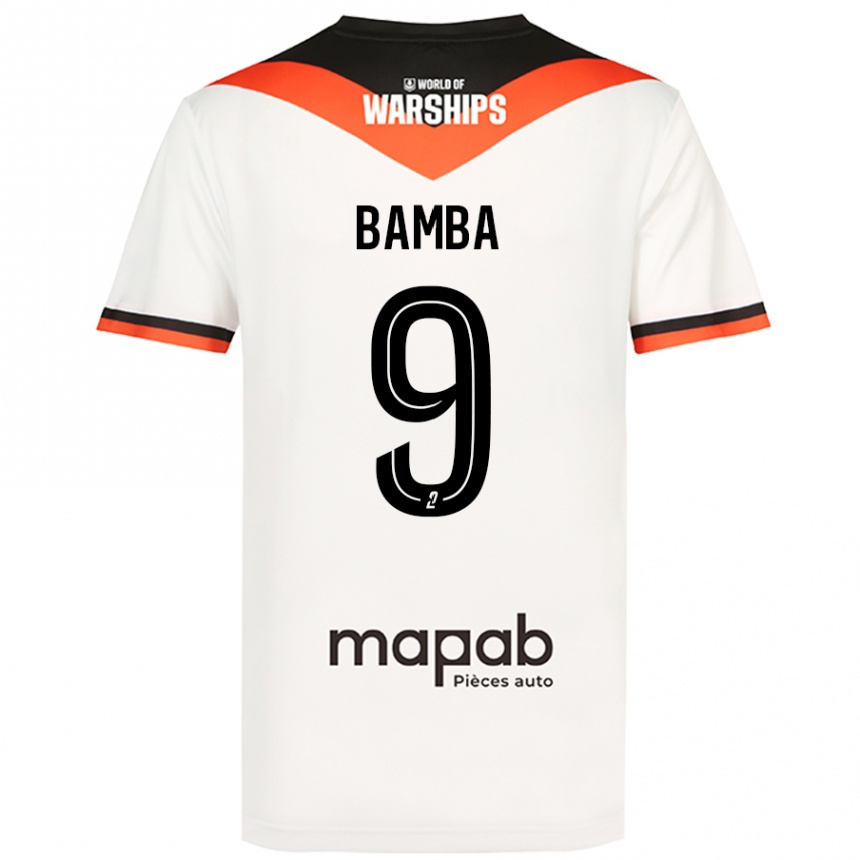 Vaikiškas Mohamed Bamba #9 Baltas Išvykos Marškinėliai 2024/25 T-Shirt