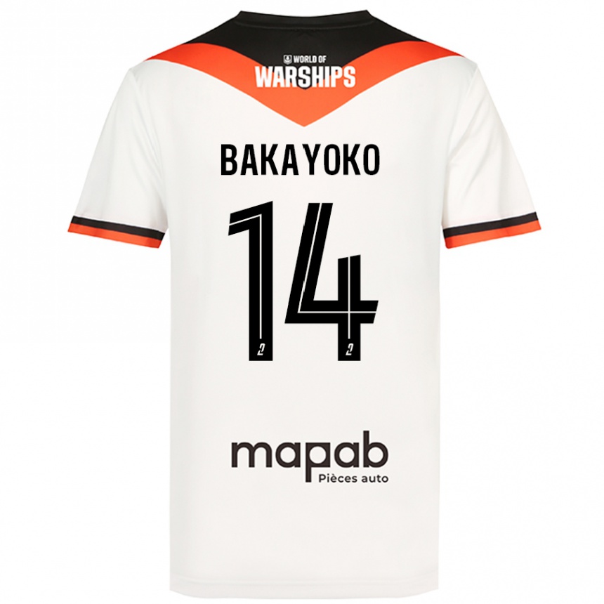 Vaikiškas Tiemoué Bakayoko #14 Baltas Išvykos Marškinėliai 2024/25 T-Shirt