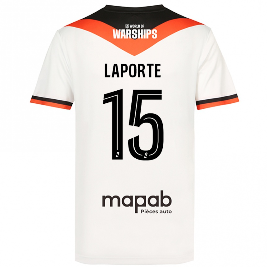 Vaikiškas Julien Laporte #15 Baltas Išvykos Marškinėliai 2024/25 T-Shirt