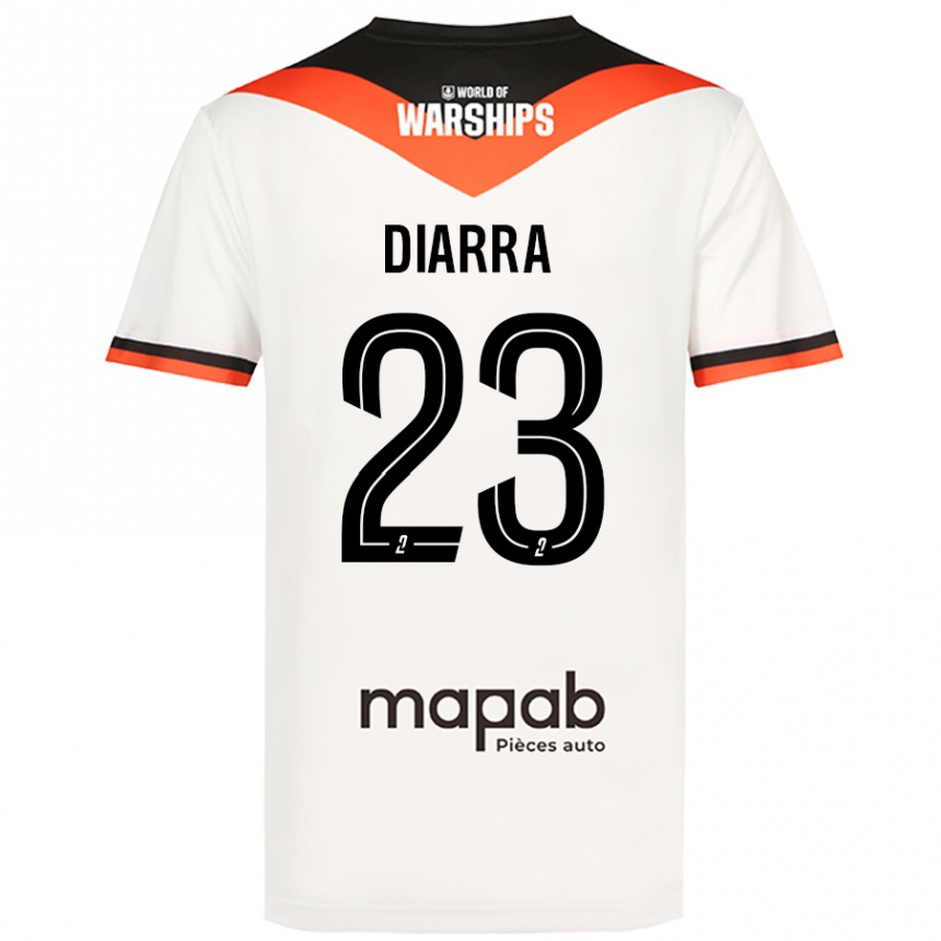 Vaikiškas Stéphane Diarra #23 Baltas Išvykos Marškinėliai 2024/25 T-Shirt