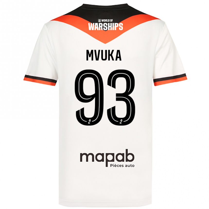 Vaikiškas Joel Mvuka #93 Baltas Išvykos Marškinėliai 2024/25 T-Shirt