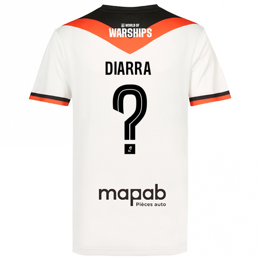 Vaikiškas Boubakar Diarra #0 Baltas Išvykos Marškinėliai 2024/25 T-Shirt