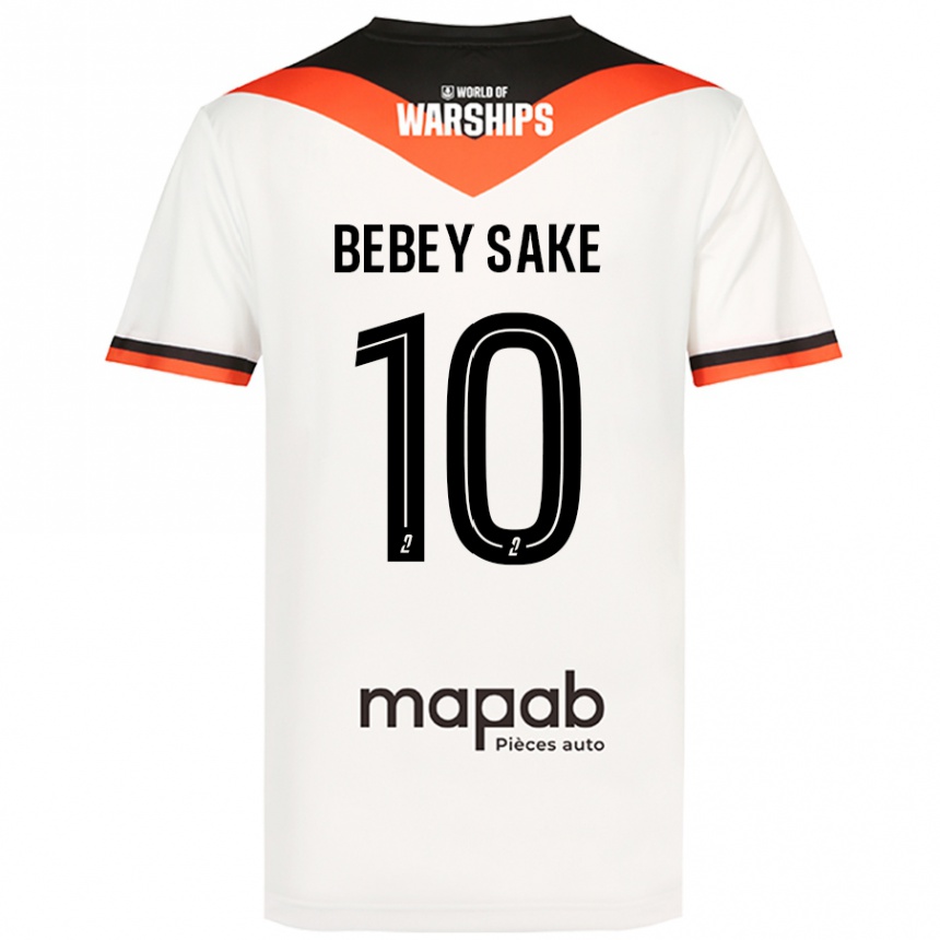 Vaikiškas Mattéo Bebey Sake #10 Baltas Išvykos Marškinėliai 2024/25 T-Shirt