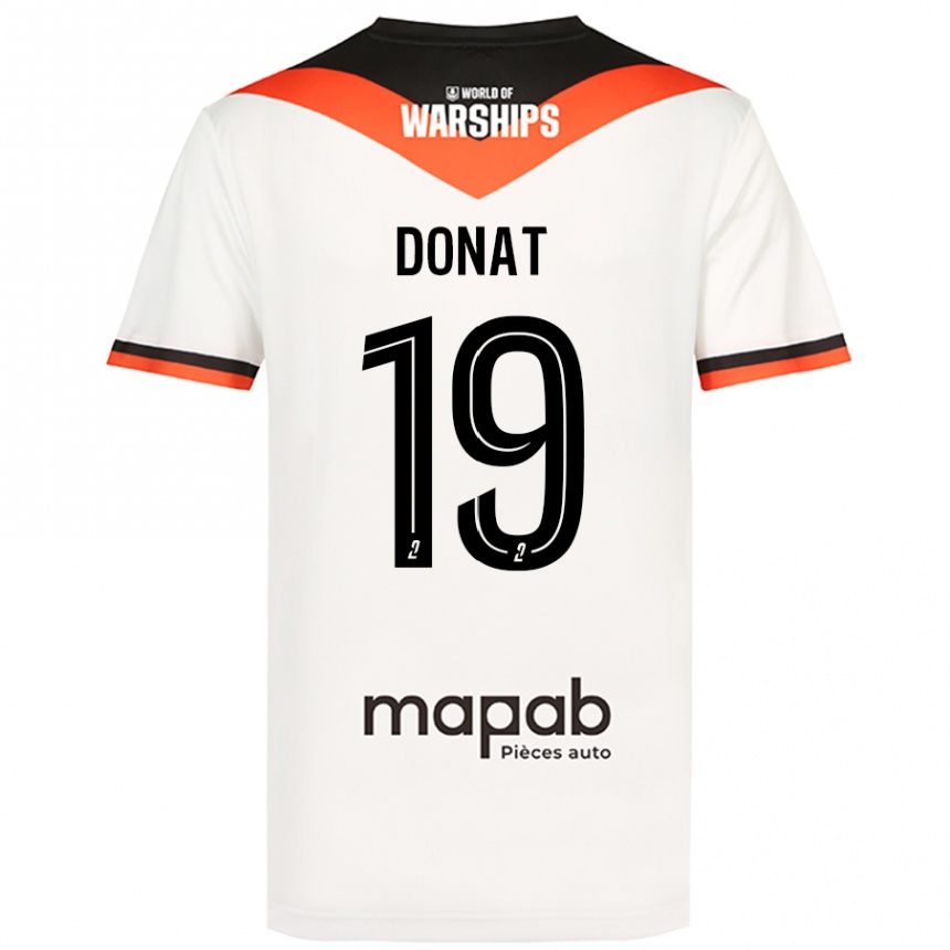 Vaikiškas Noa Donat #19 Baltas Išvykos Marškinėliai 2024/25 T-Shirt