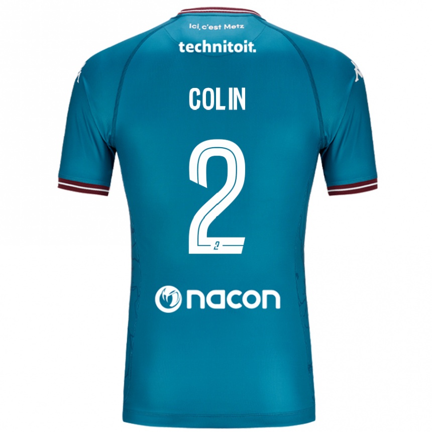 Vaikiškas Maxime Colin #2 Bleu Benzinas Išvykos Marškinėliai 2024/25 T-Shirt