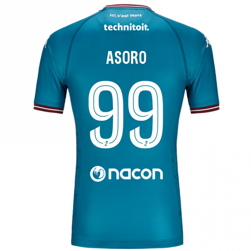 Vaikiškas Joel Asoro #99 Bleu Benzinas Išvykos Marškinėliai 2024/25 T-Shirt