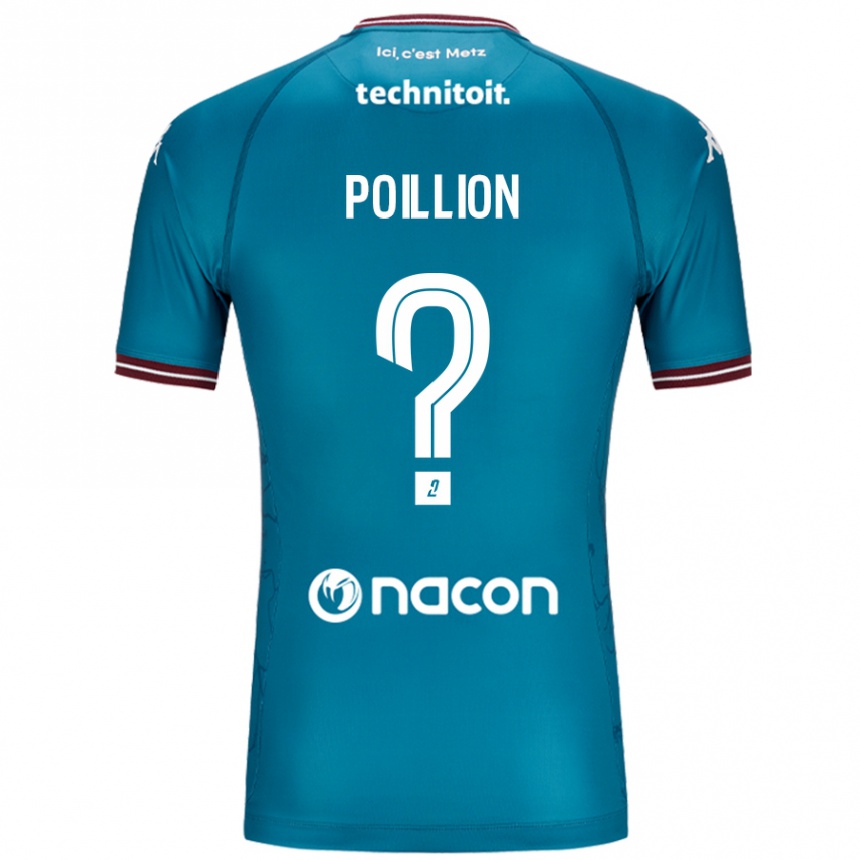 Vaikiškas Noé Poillion #0 Bleu Benzinas Išvykos Marškinėliai 2024/25 T-Shirt