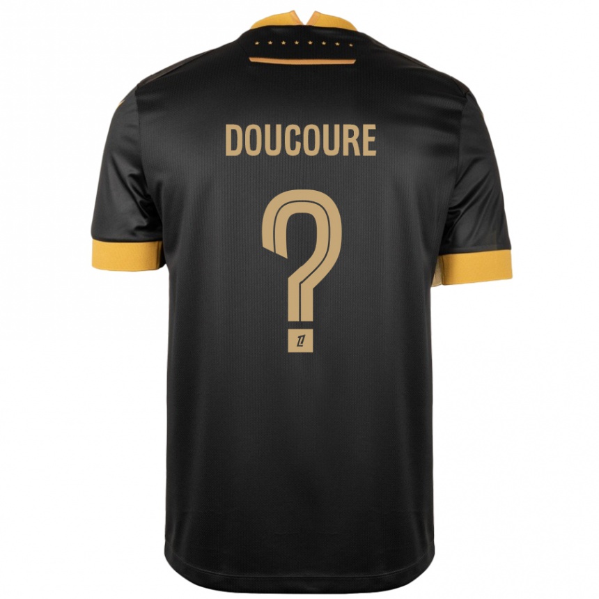 Vaikiškas Sekou Doucoure #0 Juoda Ruda Išvykos Marškinėliai 2024/25 T-Shirt