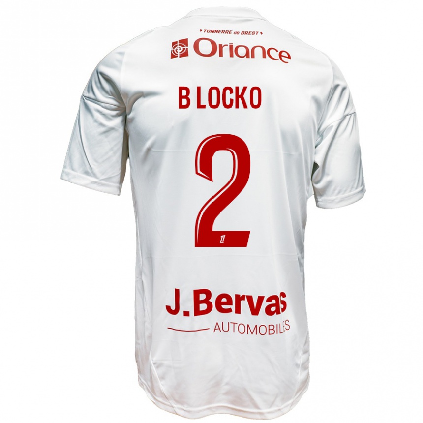 Vaikiškas Bradley Locko #2 Balta Raudona Išvykos Marškinėliai 2024/25 T-Shirt