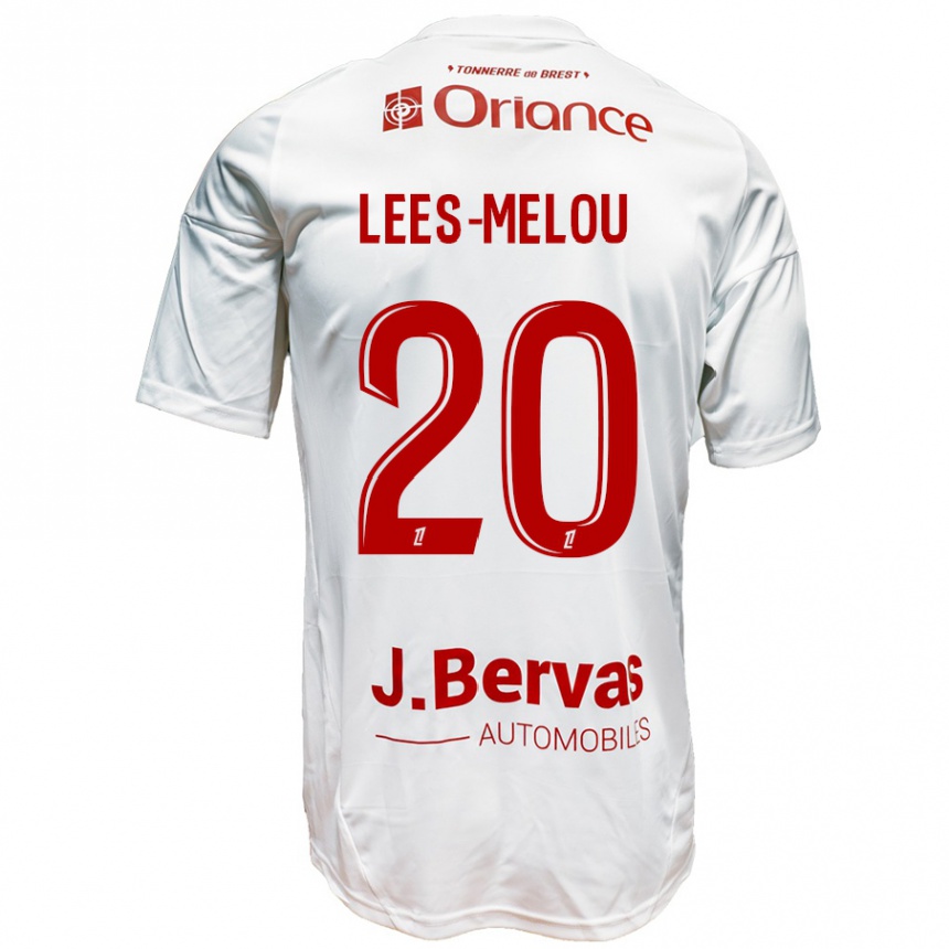 Vaikiškas Pierre Lees-Melou #20 Balta Raudona Išvykos Marškinėliai 2024/25 T-Shirt