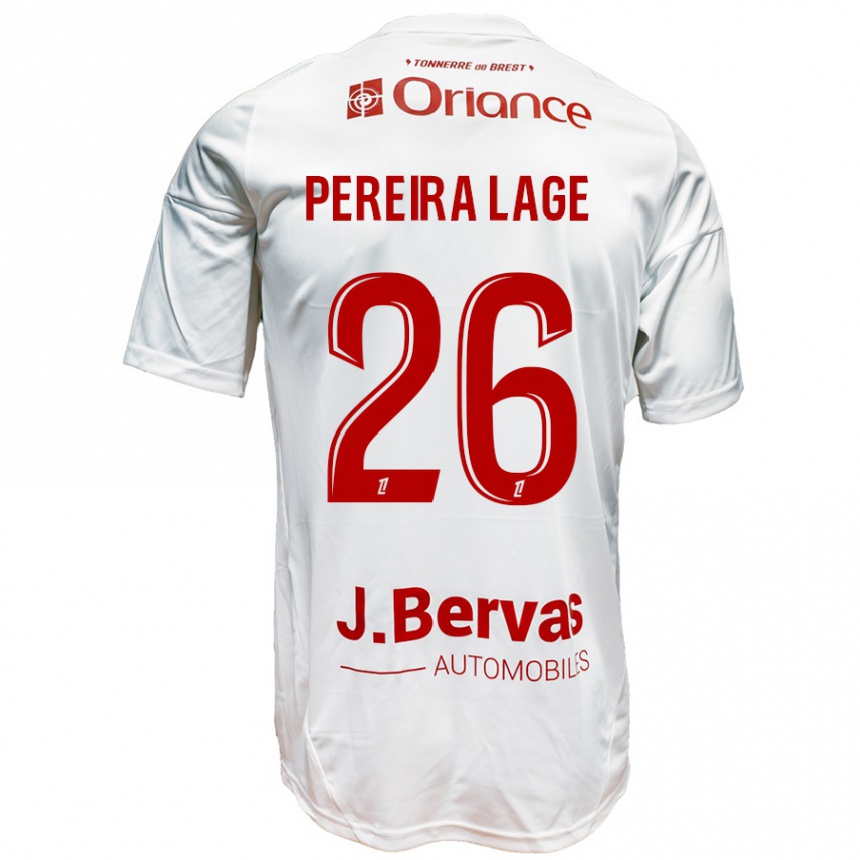 Vaikiškas Mathias Pereira Lage #26 Balta Raudona Išvykos Marškinėliai 2024/25 T-Shirt