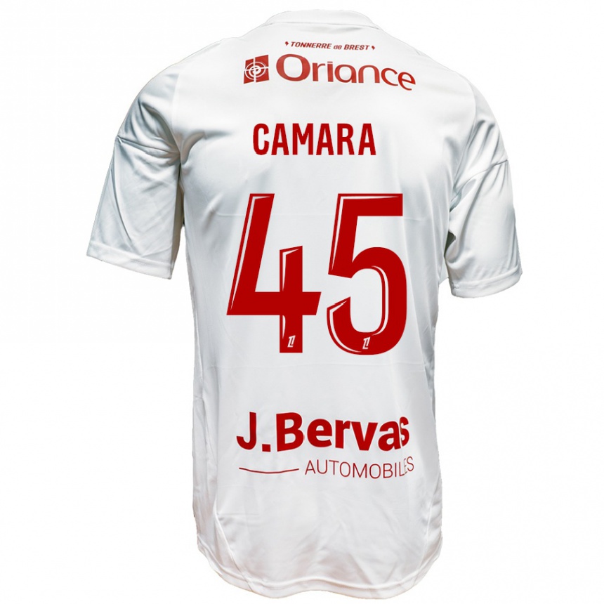 Vaikiškas Mahdi Camara #45 Balta Raudona Išvykos Marškinėliai 2024/25 T-Shirt