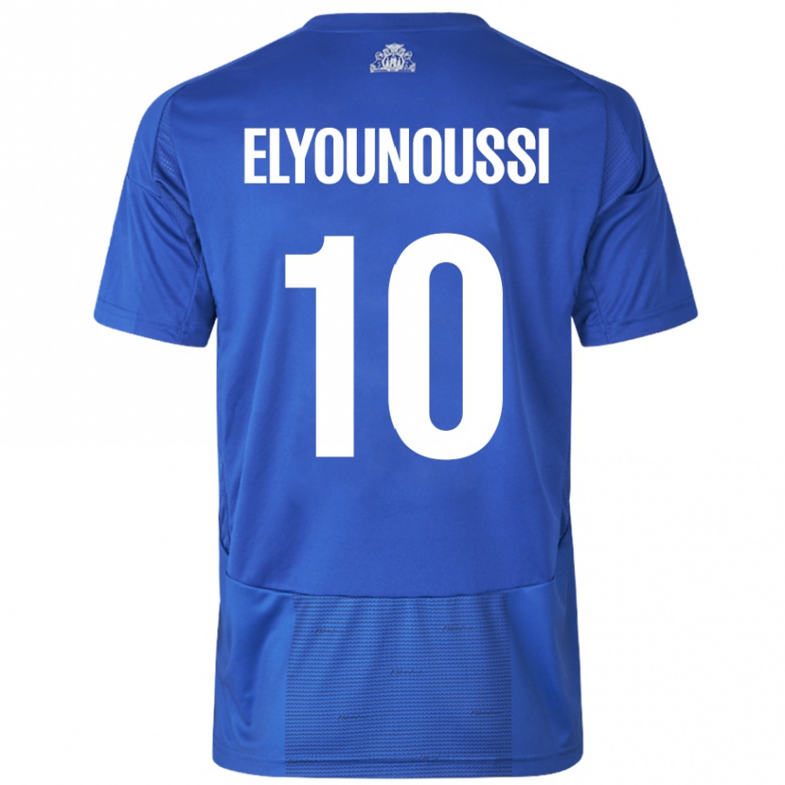 Vaikiškas Mohamed Elyounoussi #10 Balta Mėlyna Išvykos Marškinėliai 2024/25 T-Shirt