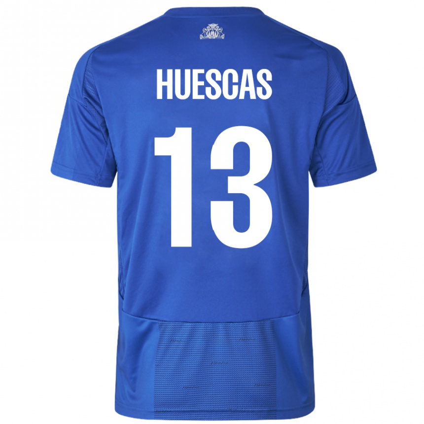 Vaikiškas Rodrigo Huescas #13 Balta Mėlyna Išvykos Marškinėliai 2024/25 T-Shirt